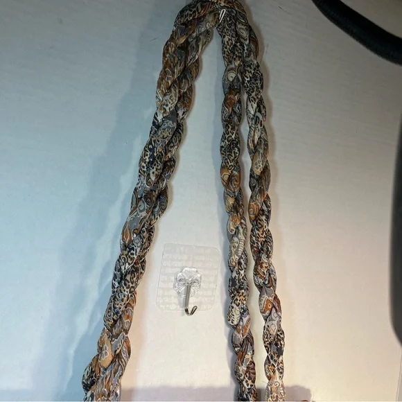 Cappelli‎ straw and fabric shoulder bag. - Picture 3 of 16